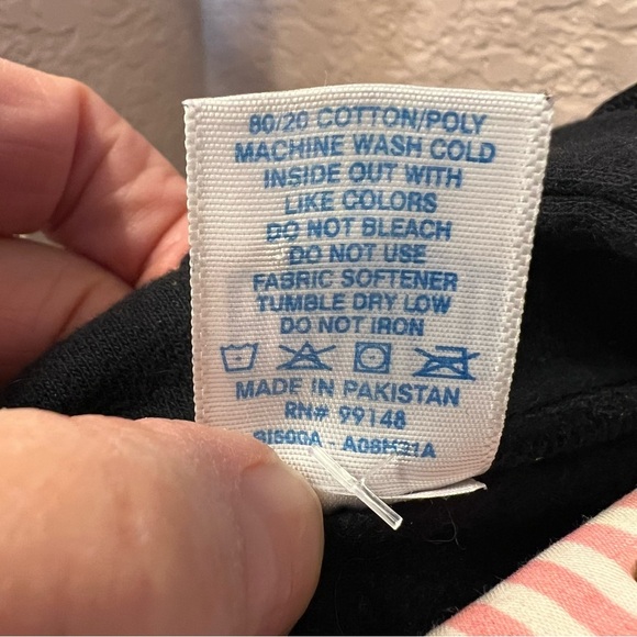 BRISCO Black Hoodie with Pink Medieval Cross Pocket Cotton/Poly Goth Wom… - Picture 5 of 5